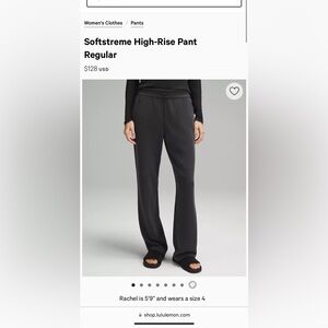 NWT LULULEMON SOFTSTREME HR SWEATPANTS IN SIZE 10